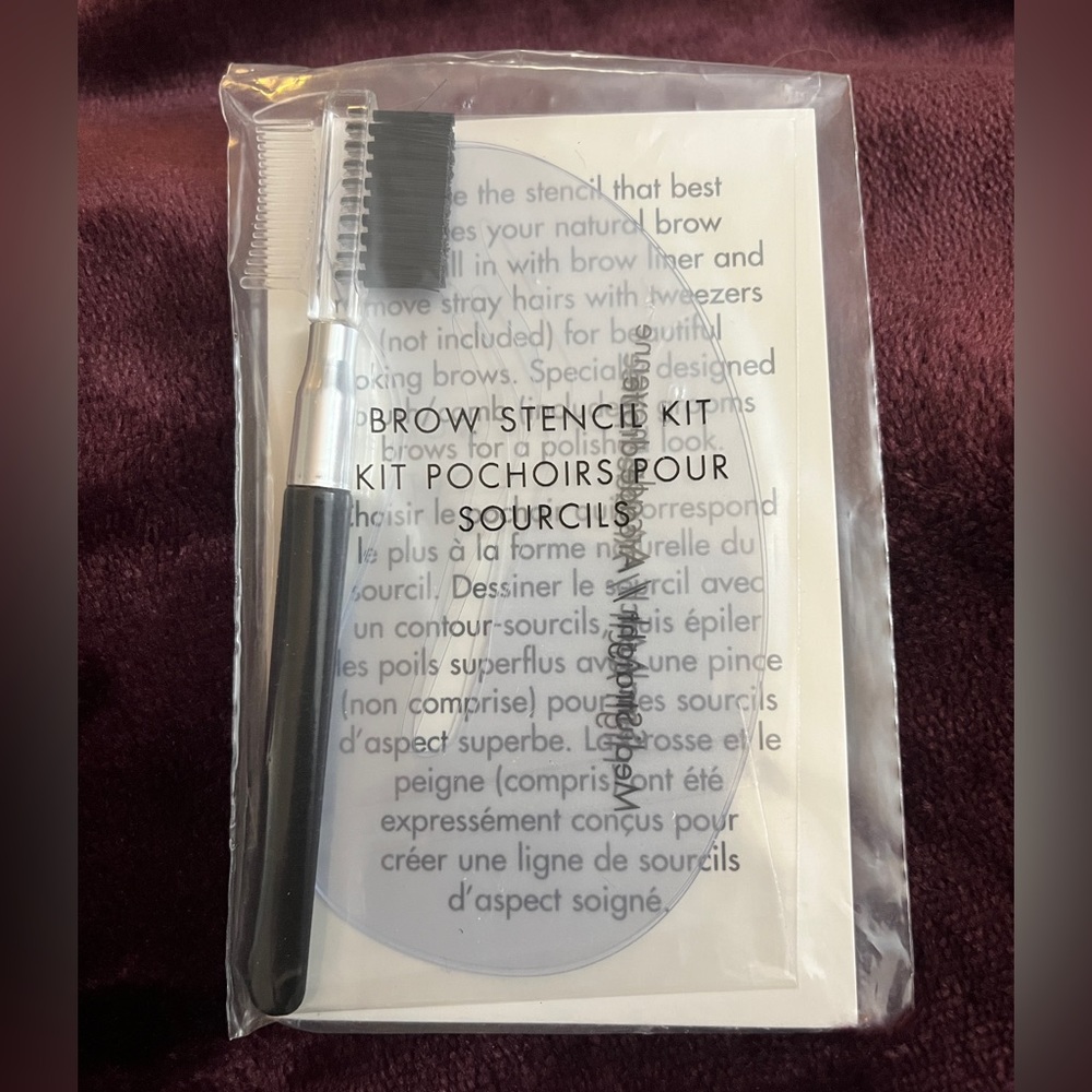 Avon Eye Brow Shaping Stencil Kit Makeup Tool Brush Grooming Comb Face Contour